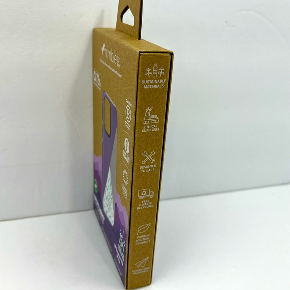 NIMBLE TECH FOR GOOD, iPhone 13 PRO PROTECTIVE CASE, PURPLE AND WHITE COLOR - Picture 2 of 12